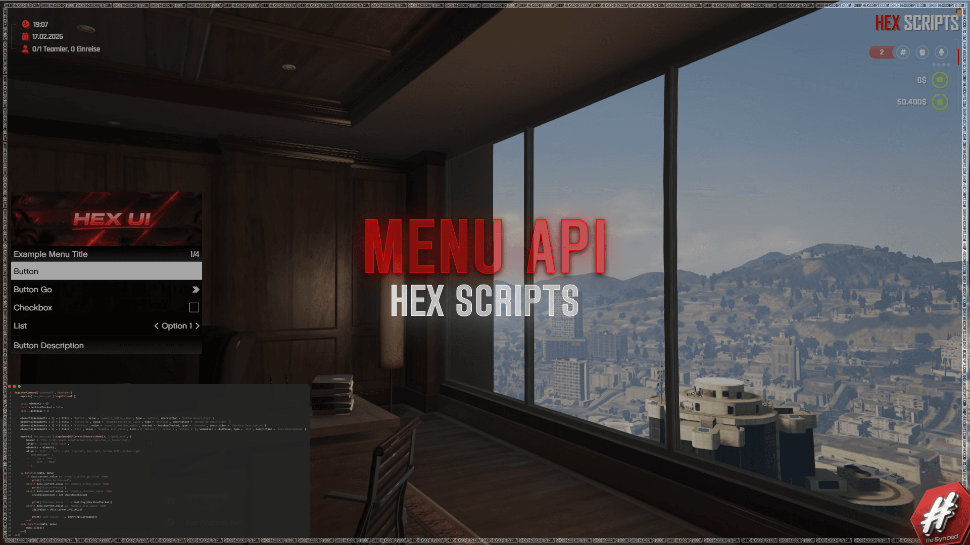 [ESX/QB/STANDALONE] HEX MENU API