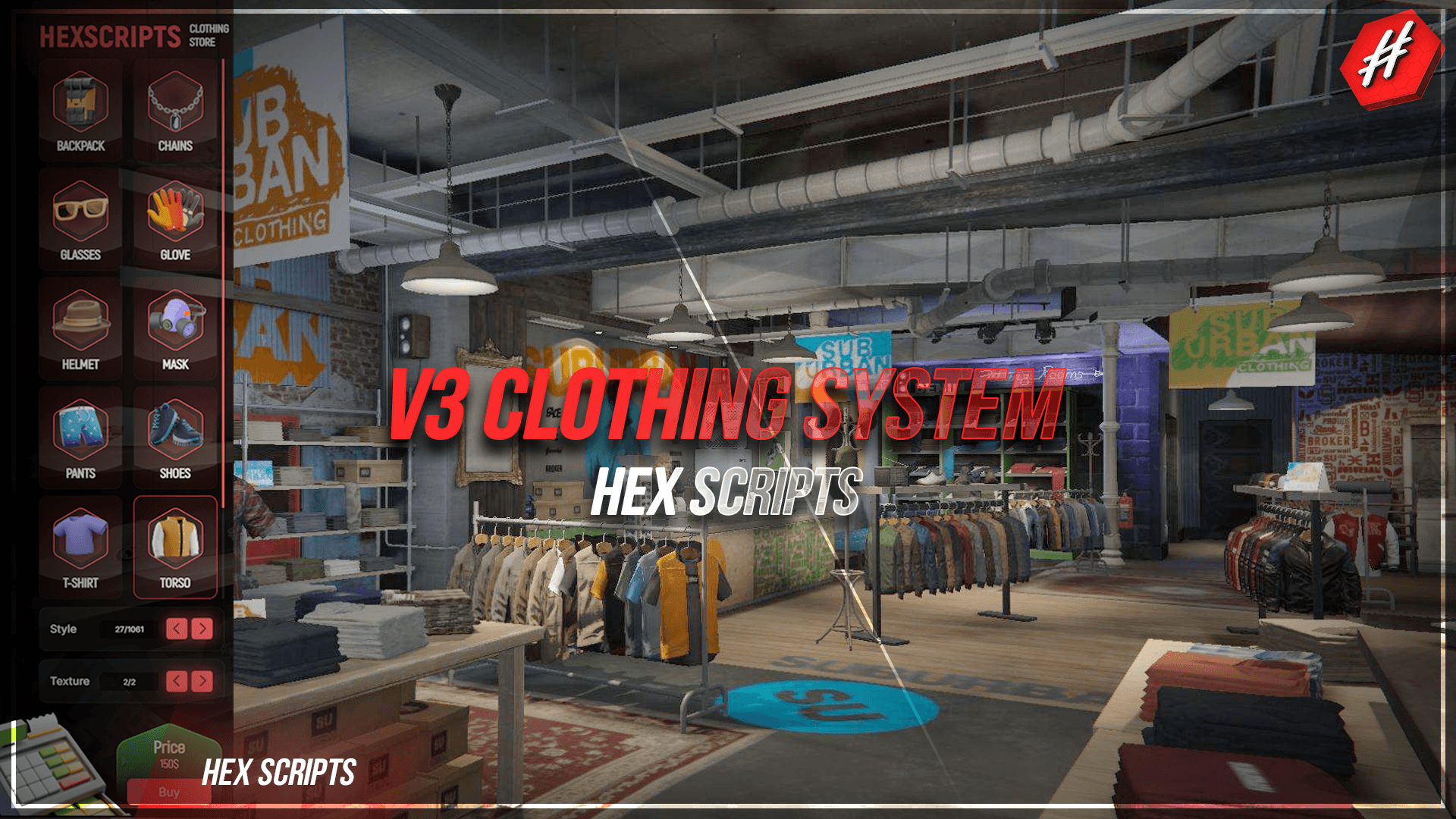 [ESX] HEX CLOTHINGSTORE V3