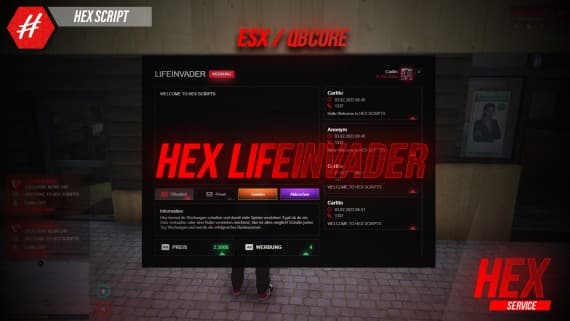 [ESX/QBCORE] HEX LIFEINVADER